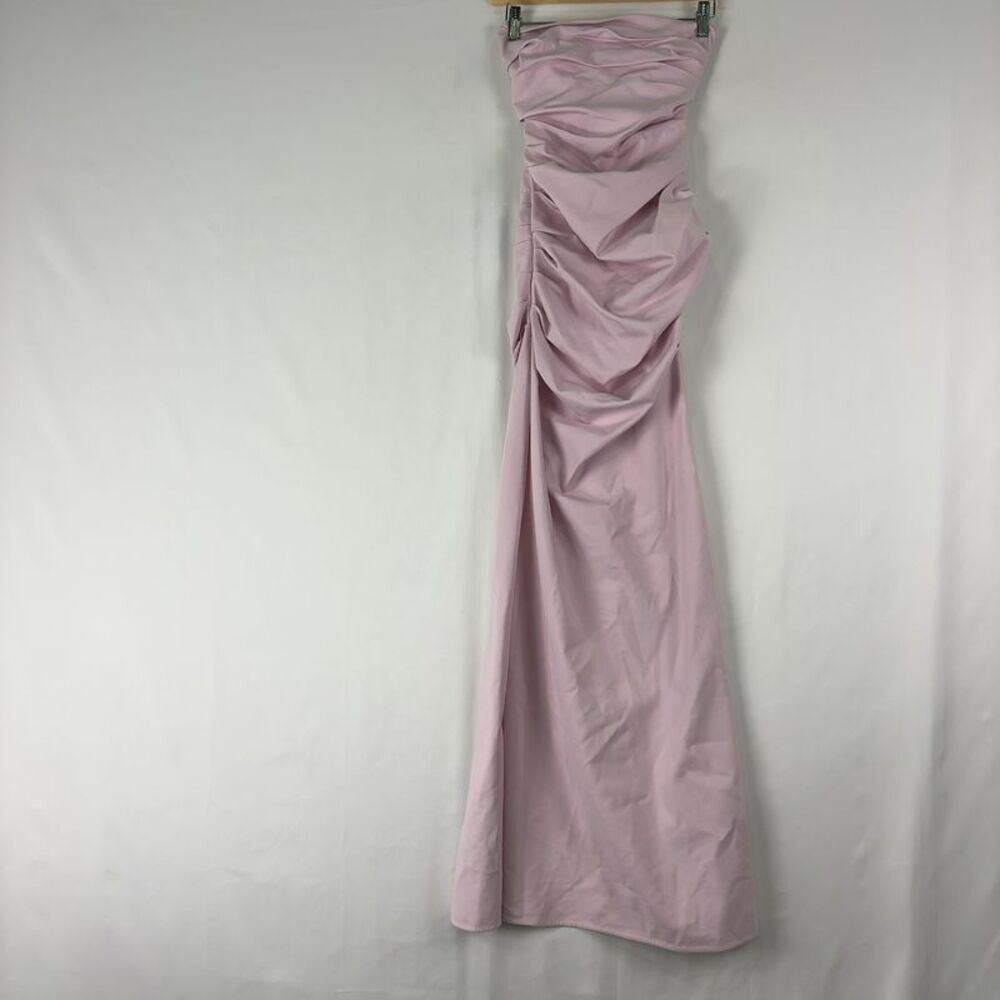 Maticevski Strapless Ruffled Evening Gown with Slit